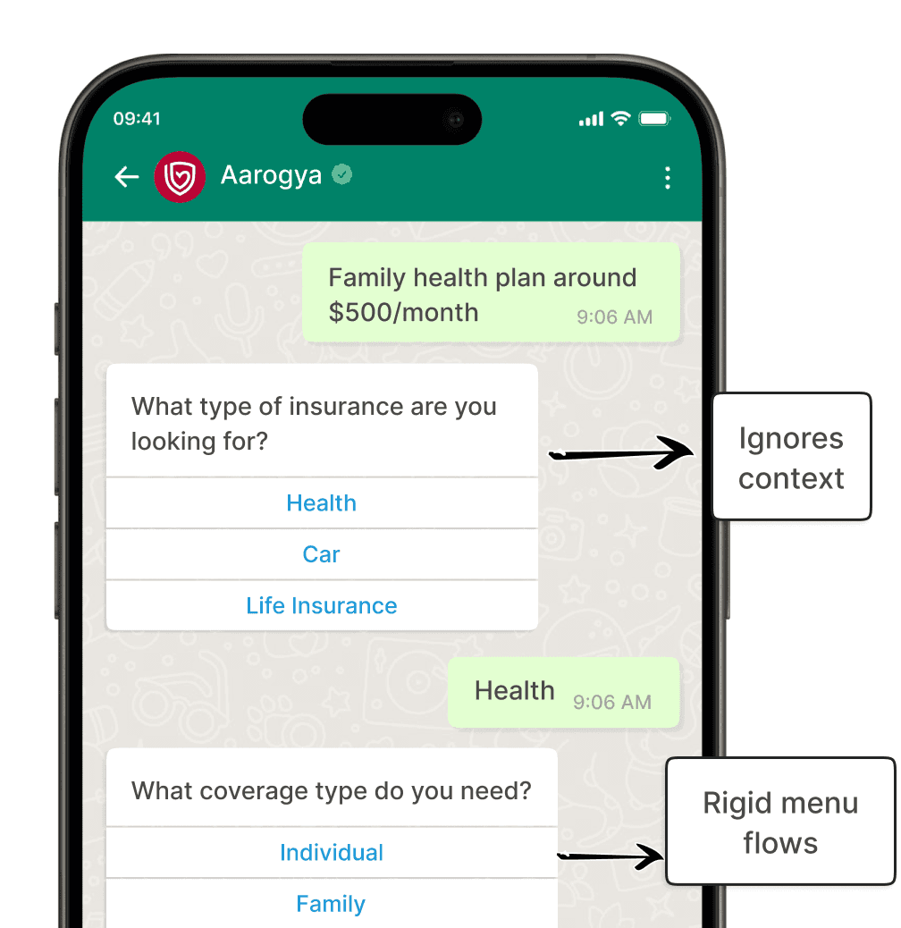 Traditional Chatbot Mockup