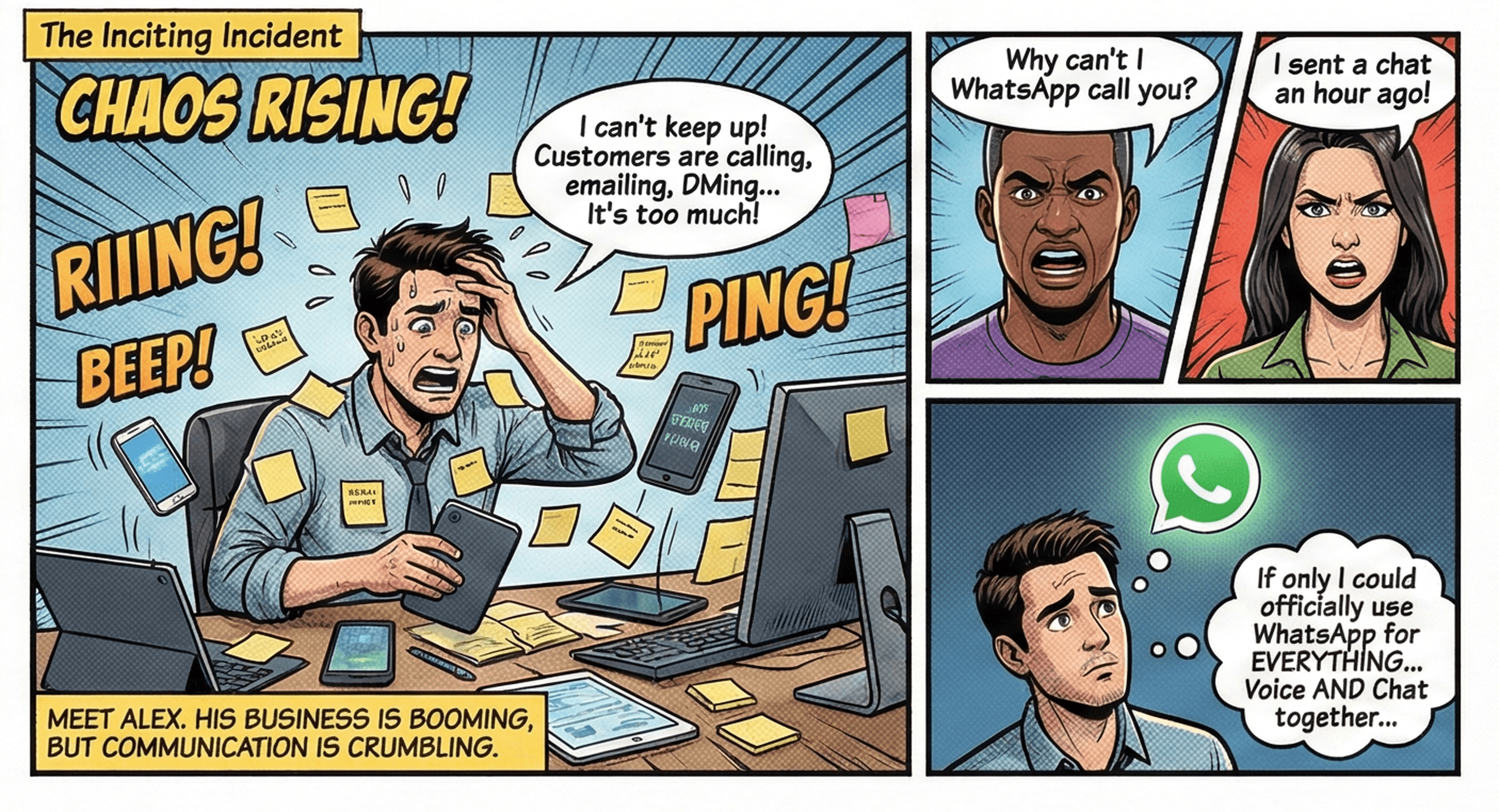 WhatsApp calls comic panel
